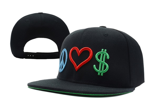 Peace Love Money Snapback Hat #01